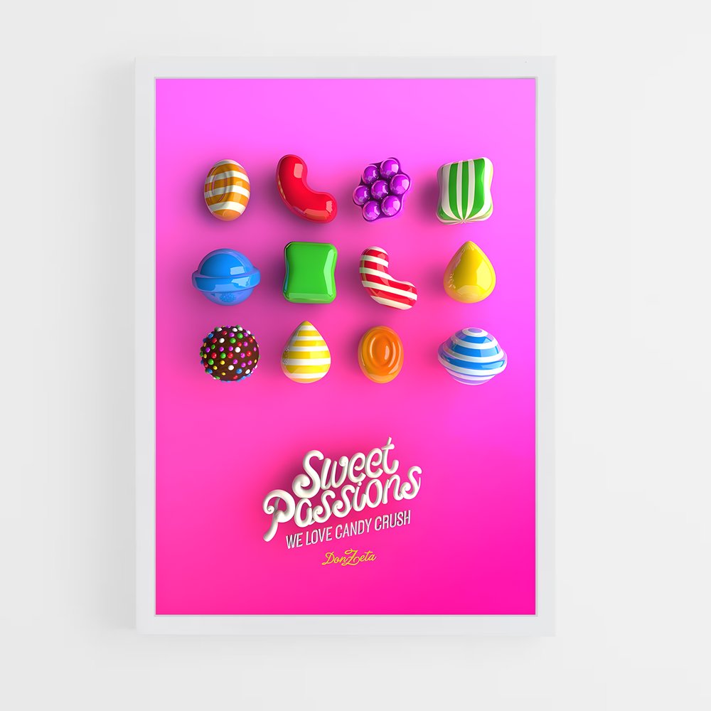 Poster Bonbons Éblouissants – affiche Candy crush (vue 3)